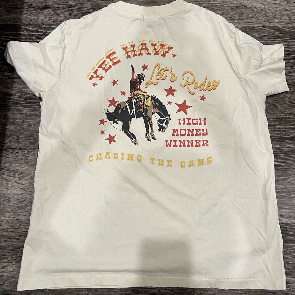 Wildfox Ryan Ex-Boyfriend Rodeo Back Graphic Tee Western Core Coastal Cowgirl S